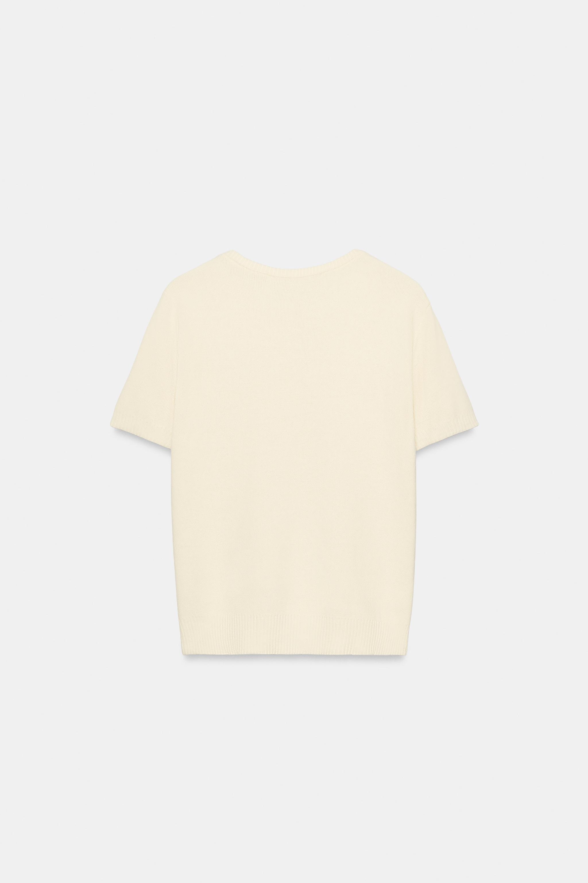 SHORT-SLEEVE KNIT TOP
